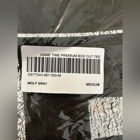 AMERICAN WOLF Game Time "Premium" BoxCut Tee - Color Wolf Gray - Size M - Picture 8 of 8